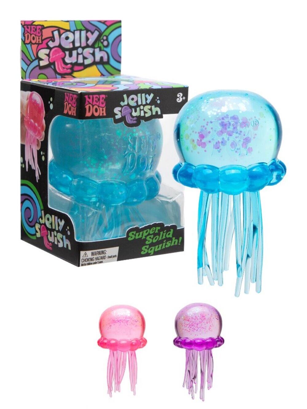 NeeDoh Jelly Squish - BLUE - Super Solid Squish Sensory Fidget Toy -  NIB!